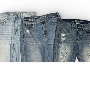 Bundle of 3 American Eagle Outfitters Women's Distressed Jeans